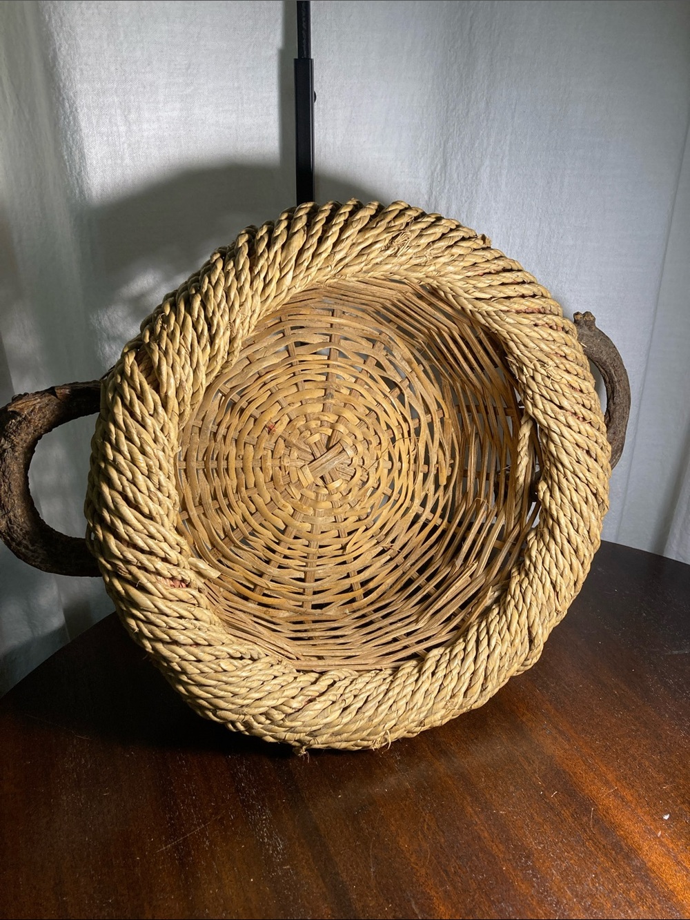 Natural Woven Rope Accent Basket - Neutral